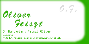 oliver feiszt business card